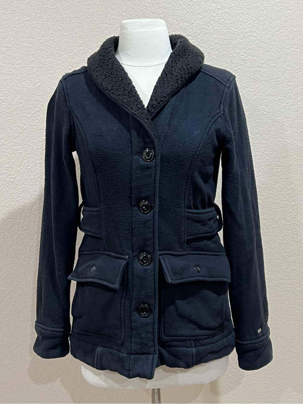 OBEY Black Fleece Peacoat Jacket Size Medium - Picture 2 of 11